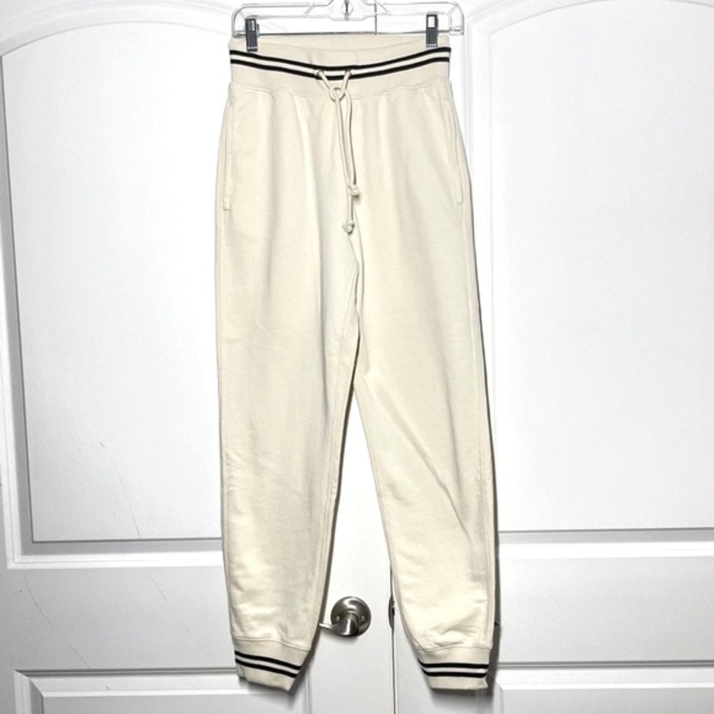 J Crew University terry sweatpants Jogger striped cuffs size XXS NWT - Picture 3 of 10